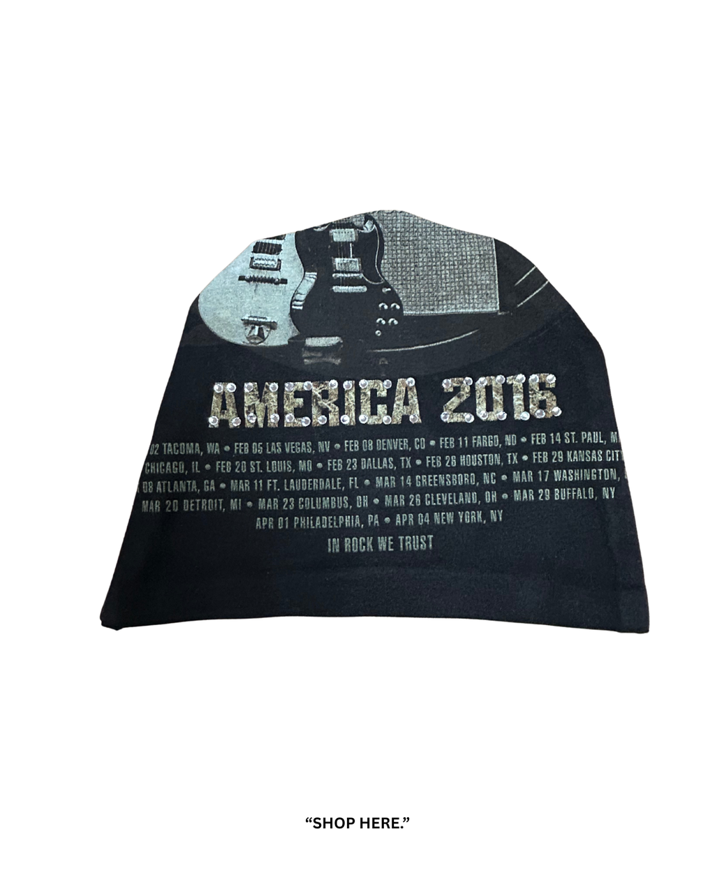 VINTAGE AC/DC RHINESTONE BEANIE