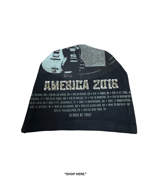 VINTAGE AC/DC RHINESTONE BEANIE